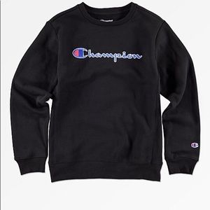 Black champion crewneck(worn once)